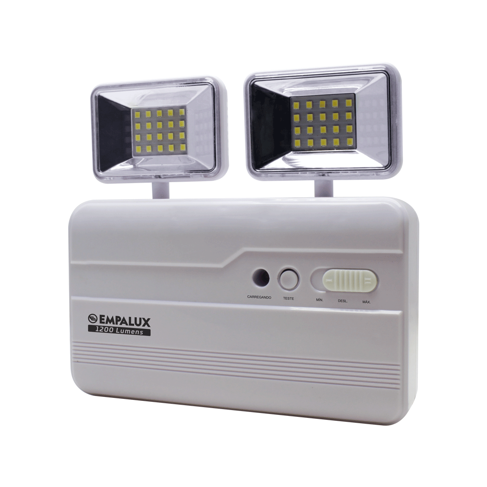 Iluminação de Emergência 2 Faróis 08W Bivolt 6.500K – IE34011 Retrátil