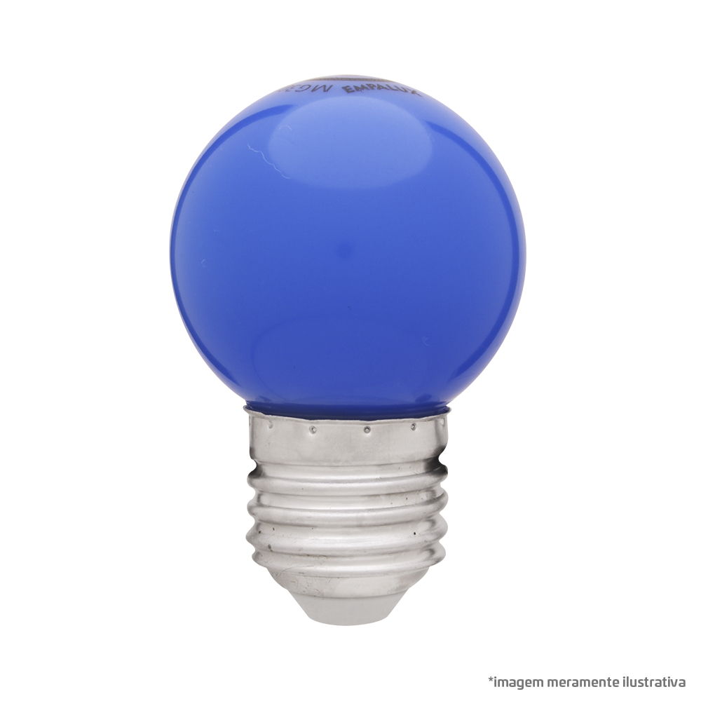 Lâmpada Mini Globo LED 01W Bivolt Azul E27 – MG30132