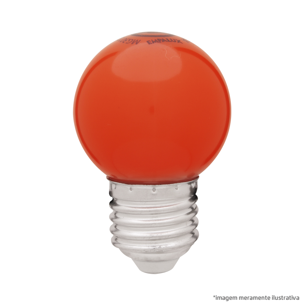 Lâmpada Mini Globo LED 01W Bivolt Vermelha E27 – MG30192