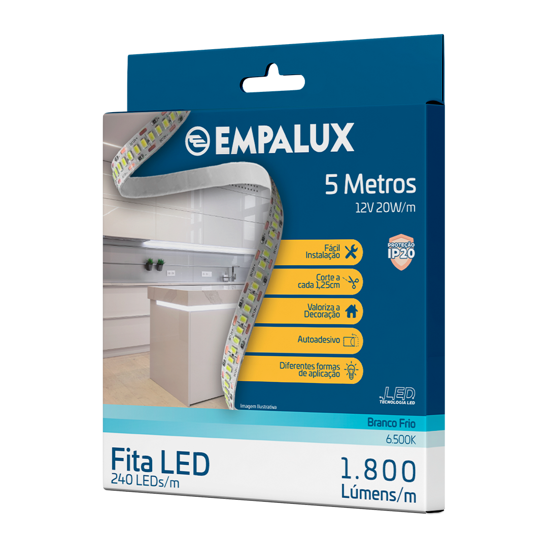 Fita LED 20W/m IP20 6.500K 12V – LS00016