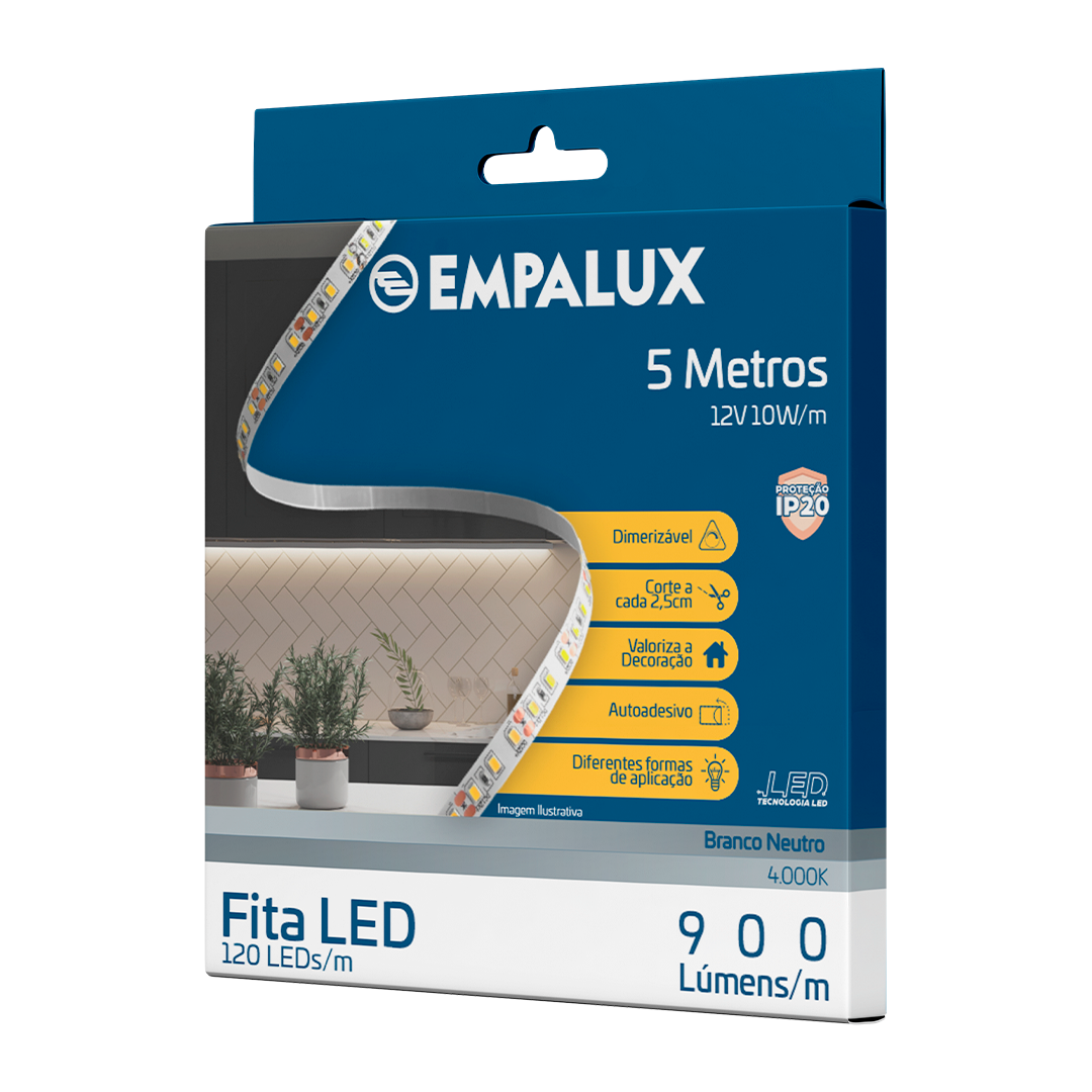 Fita LED 10W/m IP20 4.000K 12V – LS00414