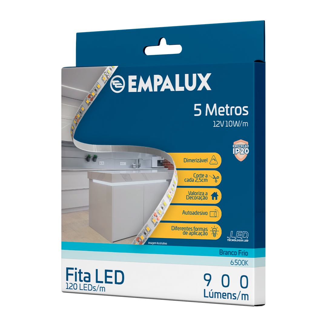 Fita LED 10W/m IP20 6.500K 12V – LS00416